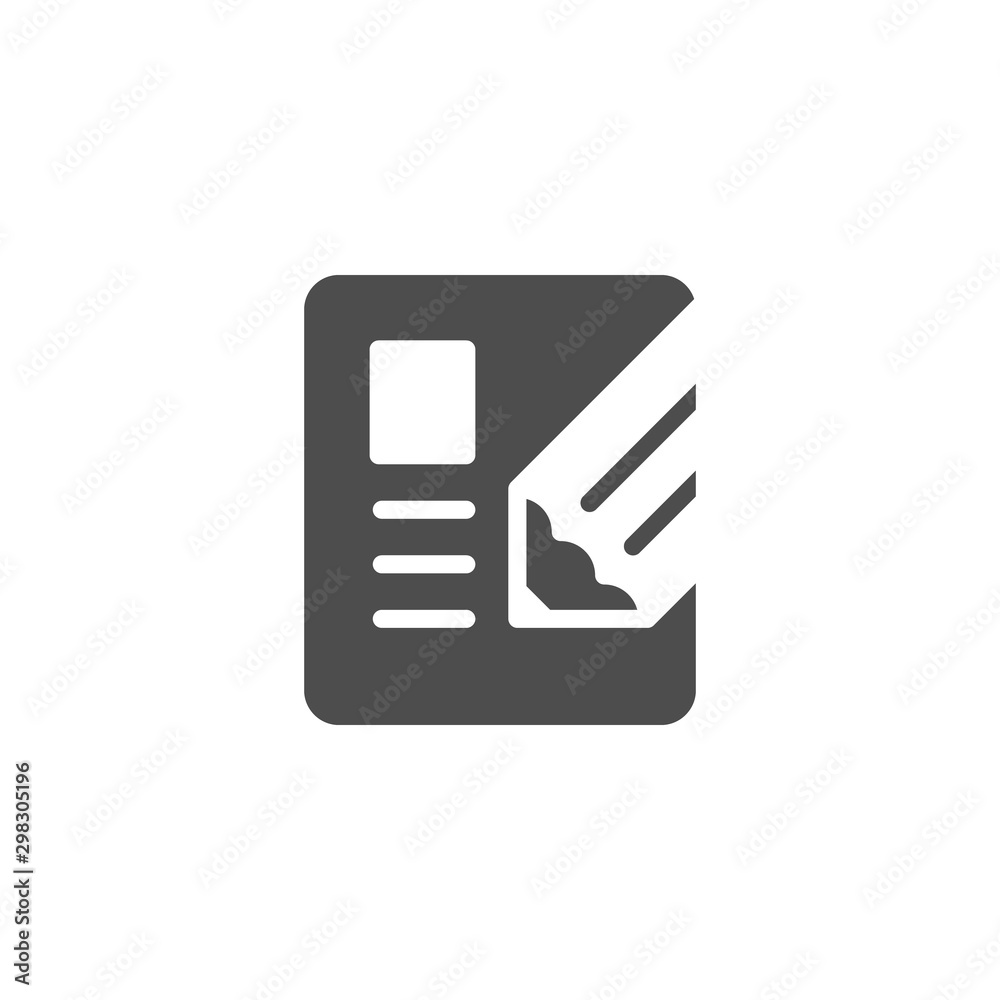 Document writing icon and contract concept Document writing icon and contract concept