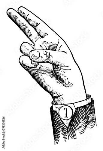 Normal Aperture Back Wide High Vowel, vintage illustration.