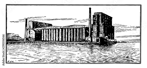 Port arthur vintage illustration