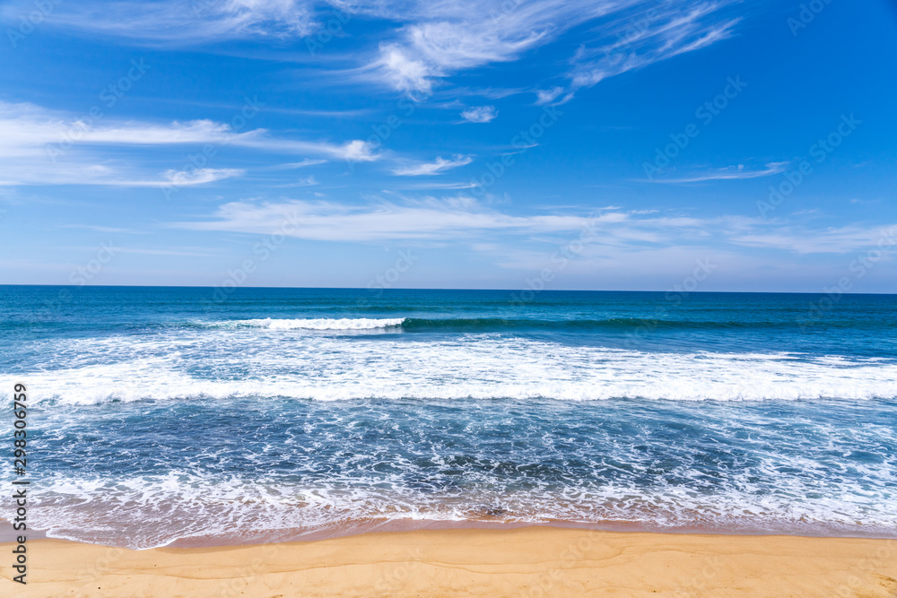 seascape on the blue sky in sunny day in sri lanka. background