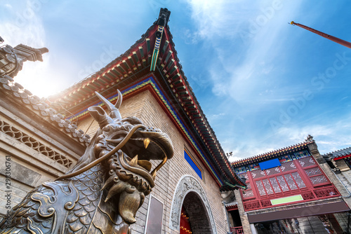 Photography Ancient temple buildings in Tianjin..
