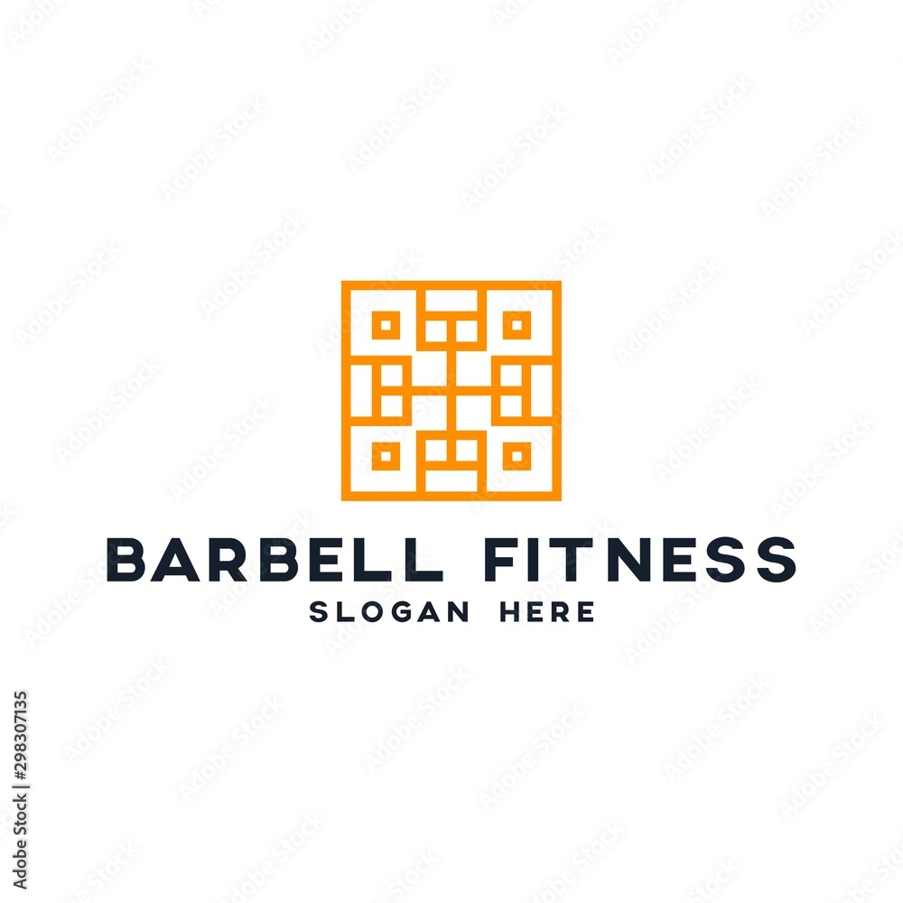 Barbell Fitness Logo Design Vector. Sport Fitness Icon Design Art. Modern and Clean Design Symbol