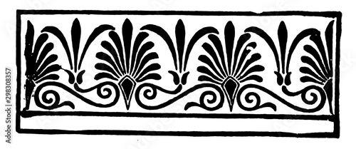 Anthemion vintage illustration.