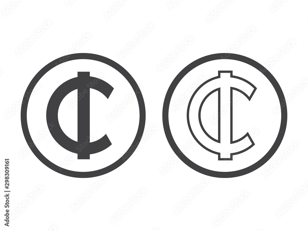 Ghana Cedi currency symbol, vector illustration on white Ghana Cedi currency symbol, vector illustration on white