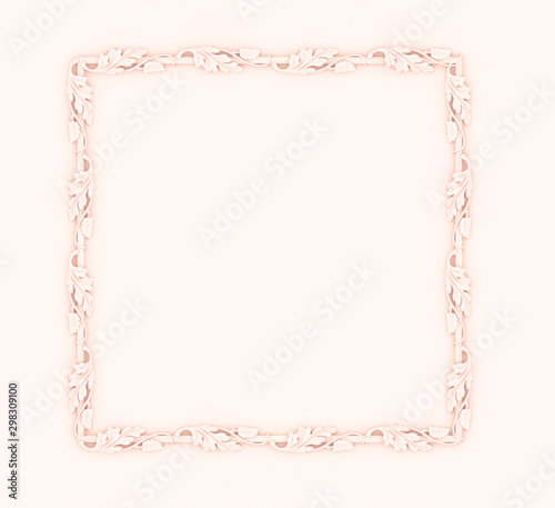 3d minimalist acanthus frame background