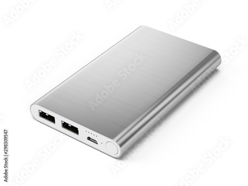 Powerbank isolated on white background - 3d rendering