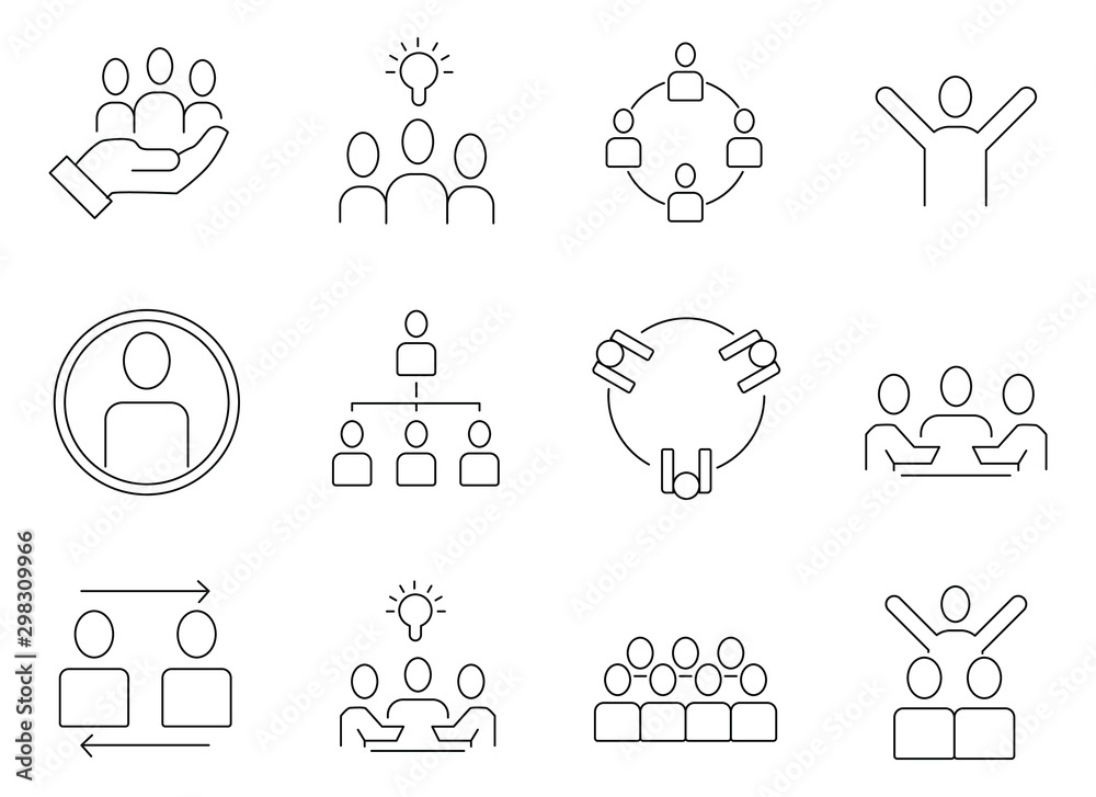 set of teamwork icons, included as meeting, collaboration, idea and more vector, business icons design. set of teamwork icons, included as meeting, collaboration, idea and more vector, business icons design.