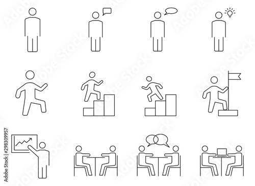 set of people icons, teamwork vector, business icons design.
