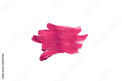 Canvas-taulu fuchsia paint colour swatches brush strokes on white background - frame - backdr