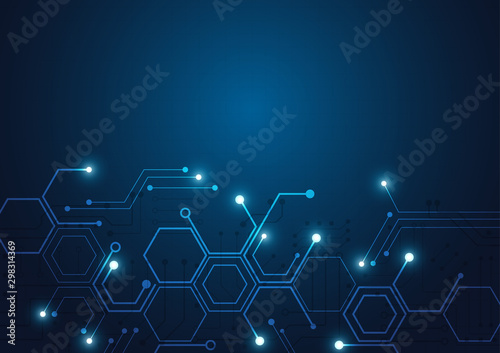 High tech technology geometric
