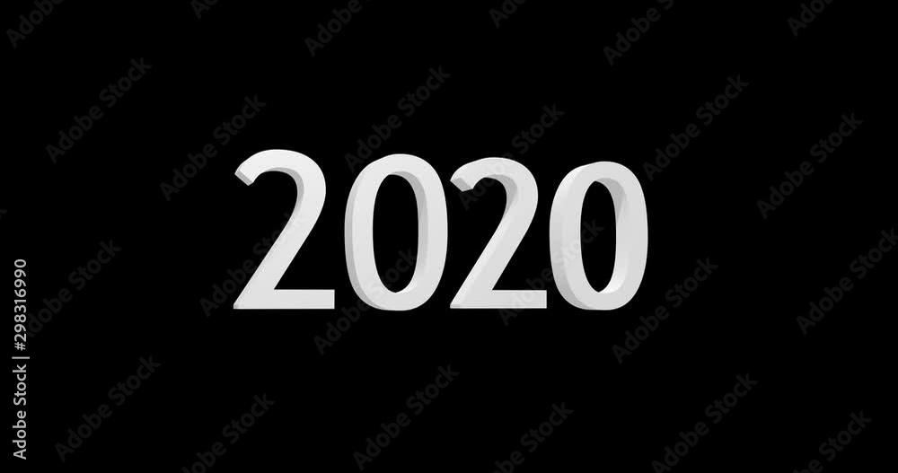 New Years Eve 2020 3d illustration render New Years Eve 2020 3d illustration render