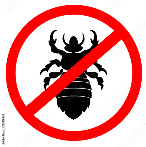 stop lice symbol vector
