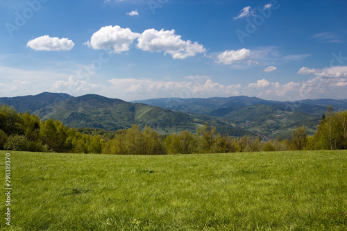 Mountain Landscape in May. Beskid, Poland.