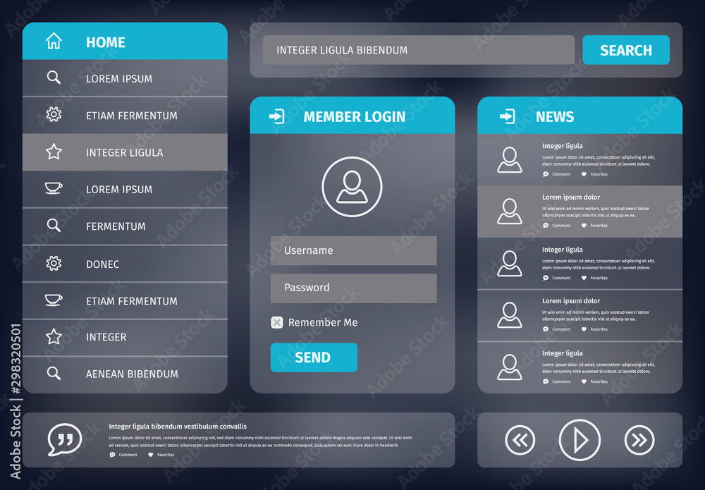 User Interface Layout Stock Template | Adobe Stock