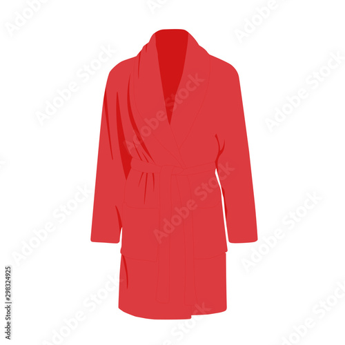 Dressing gown pink vector illustration isolated