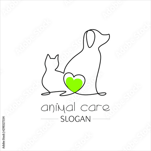 animal care modern logo design