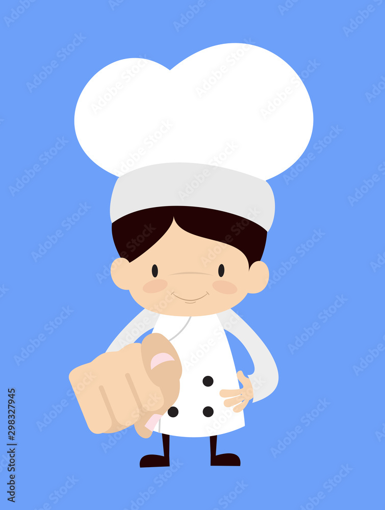 Cute Cartoon Chef - Laughing and Pointing Cute Cartoon Chef - Laughing and Pointing