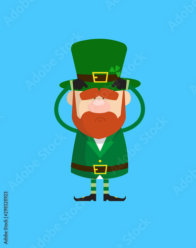 Cute Leprechaun Cartoon - Worried