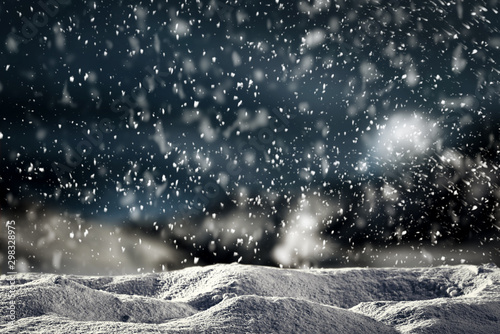 snow background and free space for your decoration 