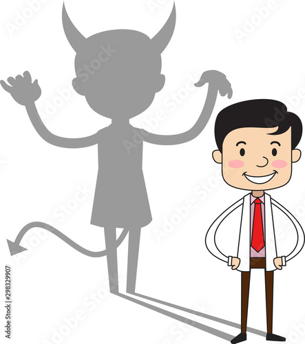 Dentist - Devil person Standing with Fake Smile