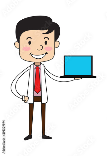 Dentist - Presenting a Laptop