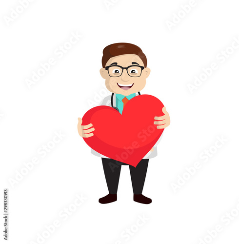 Dermatologist Doctor - Standing with a Heart