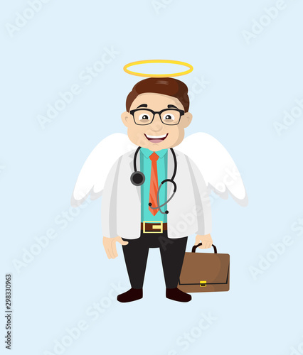 Dermatologist Doctor - in Angel Costume