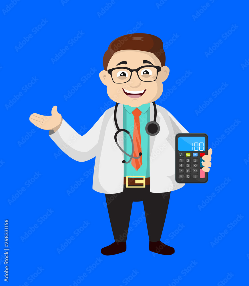 Dermatologist Doctor - Presenting a Calculator Dermatologist Doctor - Presenting a Calculator