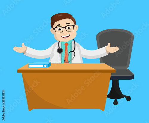 Dermatologist Doctor - Talking with Hand Gesture