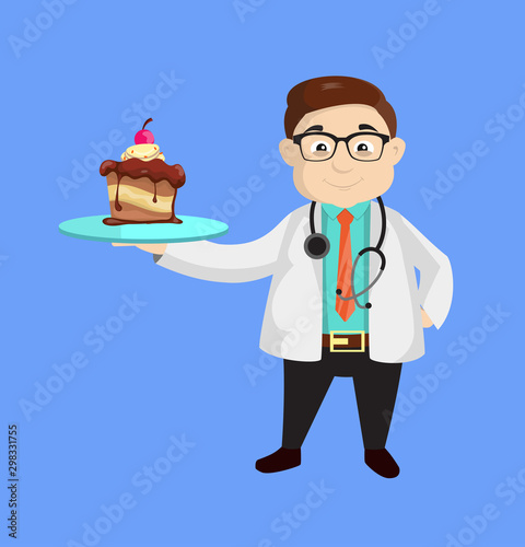Dermatologist Doctor - Presenting a Cake