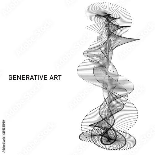 Generative art abstract background element