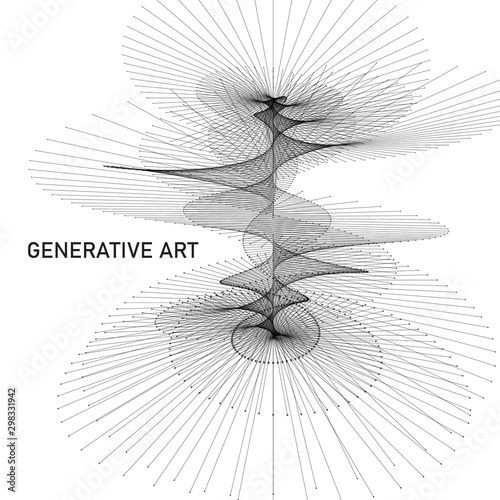 Generative art abstract background element
