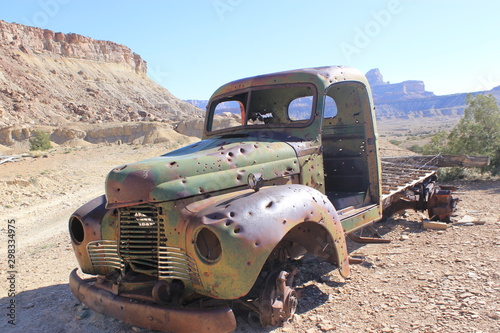 old truck in desert