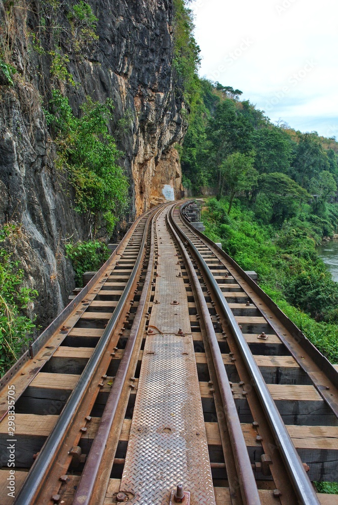 Tham Krasae Bridge,Death Railway Kanchanaburi, Thailand.