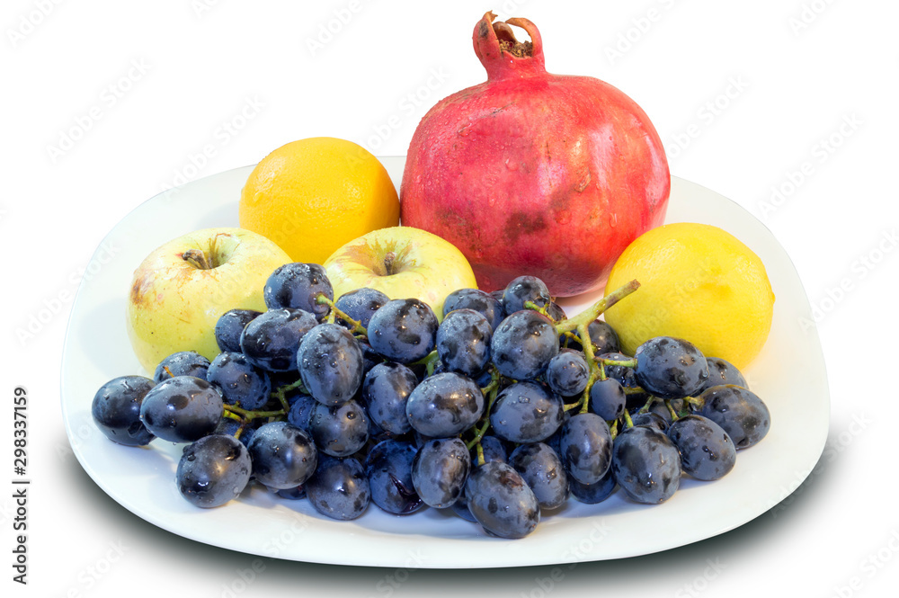 pomegranate, grape with apple and lemon pomegranate, grape with apple and lemon
