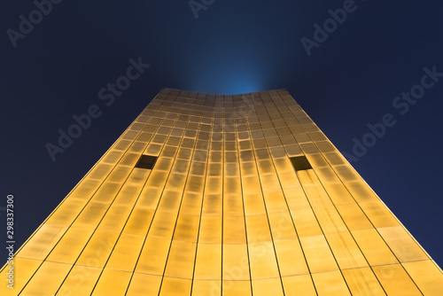 Photos The view up along the Axel Springer building in the night