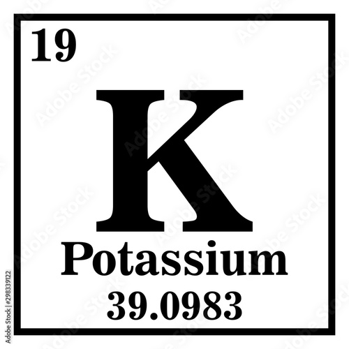 Potassium Periodic Table of the Elements Vector illustration eps 10