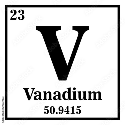 Vanadium Periodic Table of the Elements Vector illustration eps 10