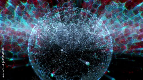 Magic crystal ball. Technology Beautiful Loop Animation