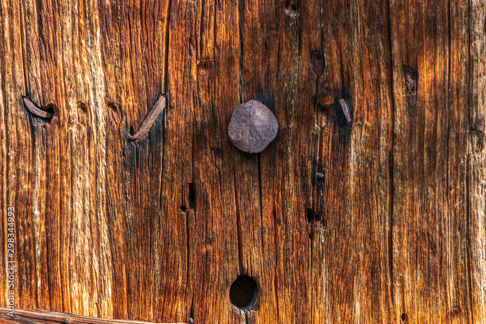 old wooden door from a castle old wooden door from a castle