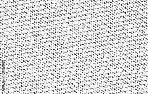Vector fabric texture. Distressed texture of weaving fabric. Grunge background. Abstract halftone vector illustration. Overlay to create interesting effect and depth. Black isolated on white. EPS10.