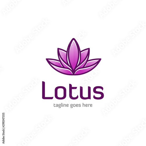 Fototapeta Naklejka Na Ścianę i Meble -  lotus flower logo design