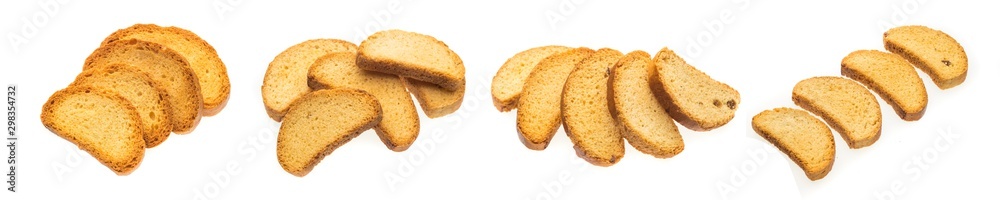 Sweet cantuccini biscuits. Italian biscotti isolated on white background. Top view. Sweet cantuccini biscuits. Italian biscotti isolated on white background. Top view.