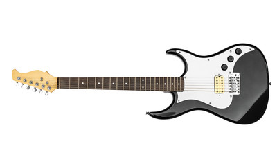 Electric guitar on a white background.