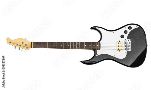 Electric guitar on a white background.