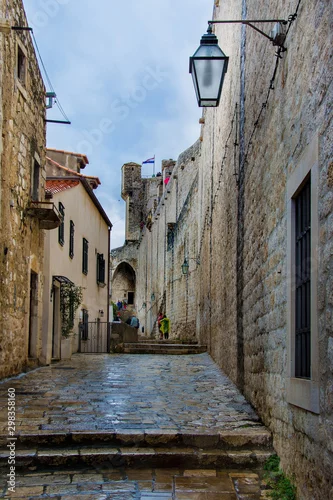 Obraz wąska uliczka w Dubrownik, Chorwacja