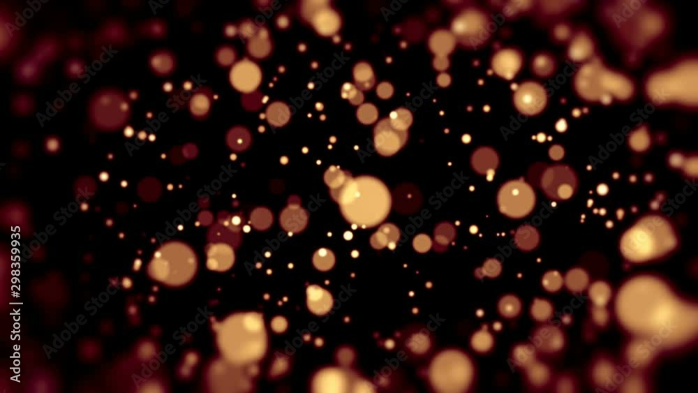 celebration particles golden circles background bokeh
