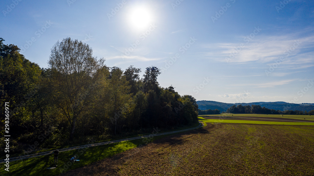 Obraz premium Felder - Wald - Wiesen - Luftbild