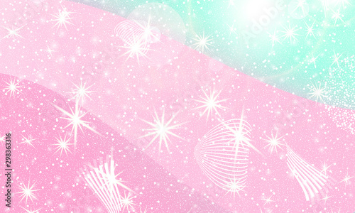 Fairy background. Unicorn pattern.
