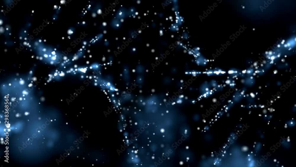 Particles Blue Dust Abstract Light Bokeh Motion Particles Blue Dust Abstract Light Bokeh Motion